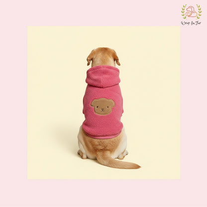 Pink Teddy Dog Hoodie – Ultra Soft Winter Wear for Dogs