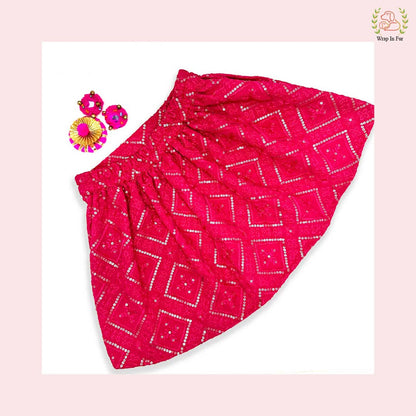 Pink dog lehenga wedding outfit