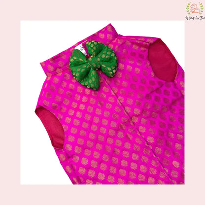 Pink festive dog dress