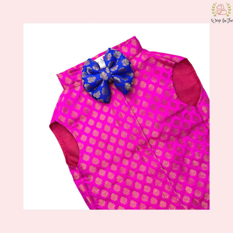 Pink festive dog jacket for wedding