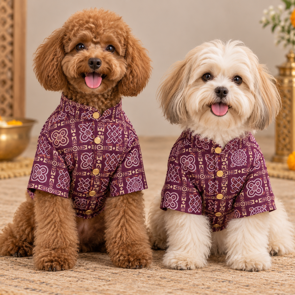 Plum Purple Ethnic Dog Kurta