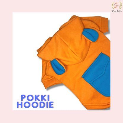 pokki orange hoodie for dog online in India