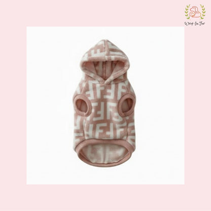 Premium Pink Fleece Dog Winter Hoodie – Soft Warm Winter Wear for Pets