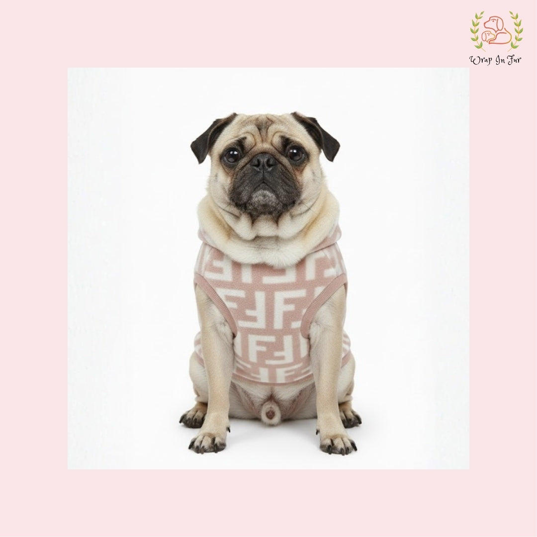 Premium Pink Fleece Dog Winter Hoodie – Soft Warm Winter Wear for Pets