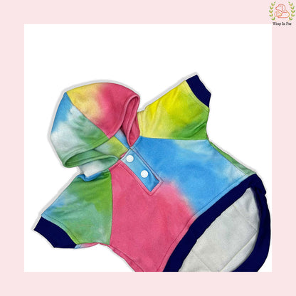 Prism Glow Dog Hoodie – Soft & Colorful Wear