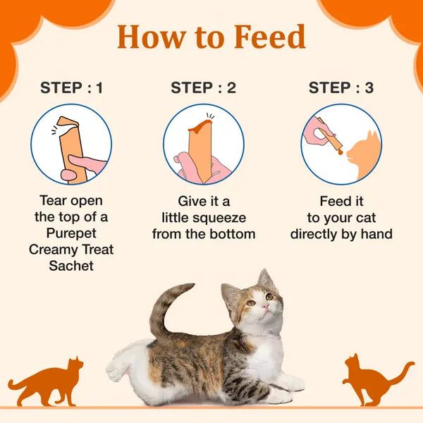 Purepet Creamy Real Chicken Lickable Cat Treat