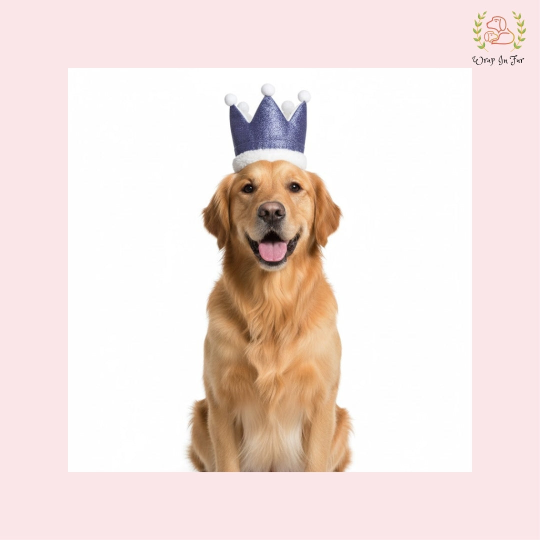 Purple Birthday Crown for Dogs – Party Hat & Celebration Accessory