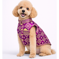 Purple Embroidered Dog Sherwani