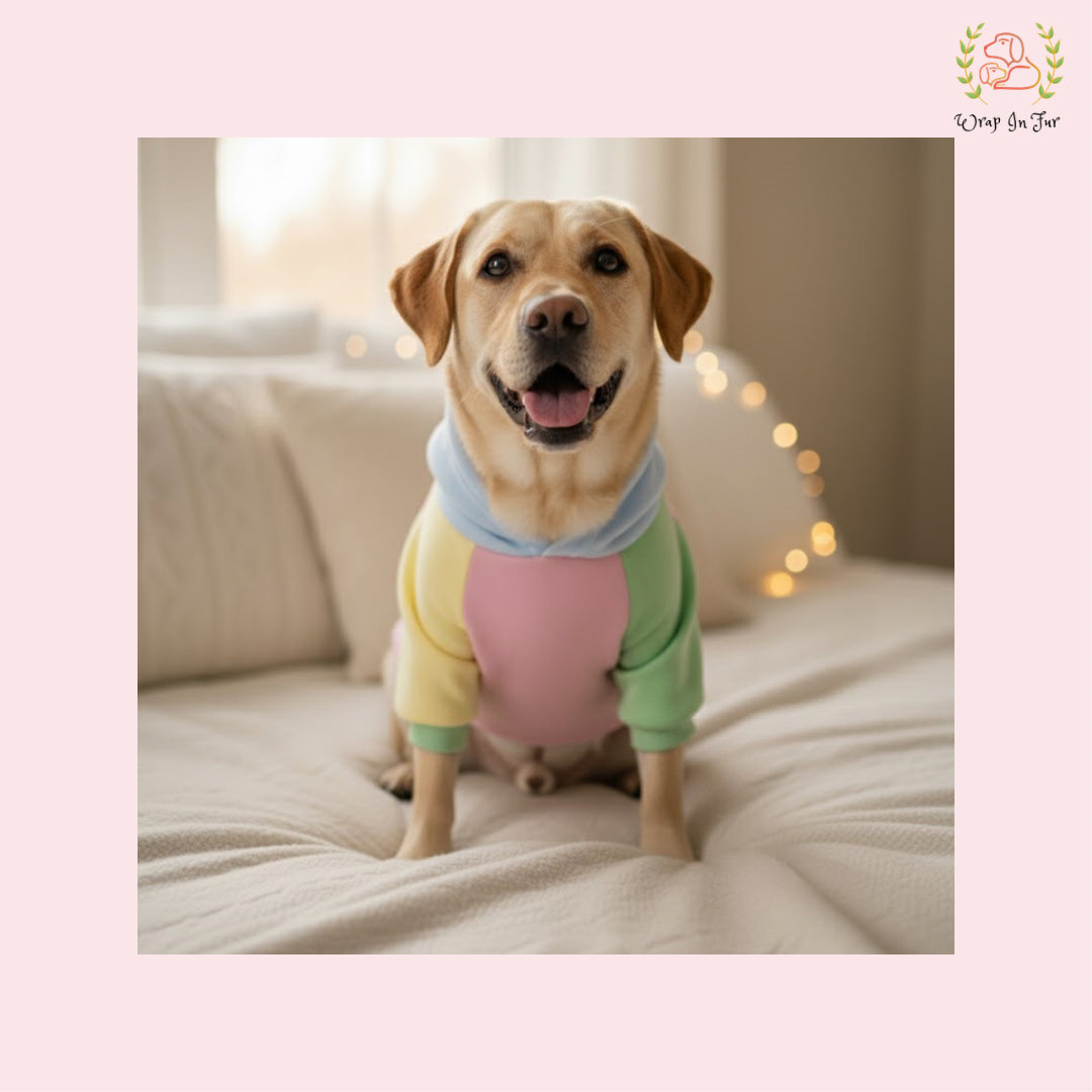 RainbowSoft Dog Hoodie – Plush, Comfy & Cute