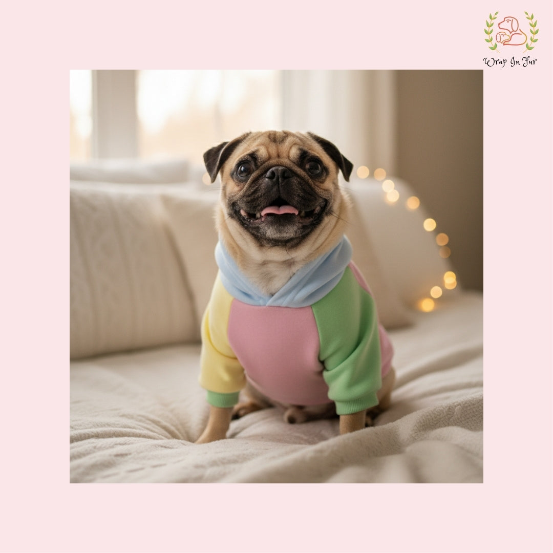 RainbowSoft Dog Hoodie – Plush, Comfy & Cute