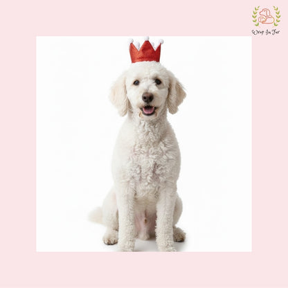 Red Birthday Crown for Dogs – Party Hat & Celebration Accessory
