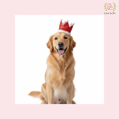Red Birthday Crown for Dogs – Party Hat & Celebration Accessory