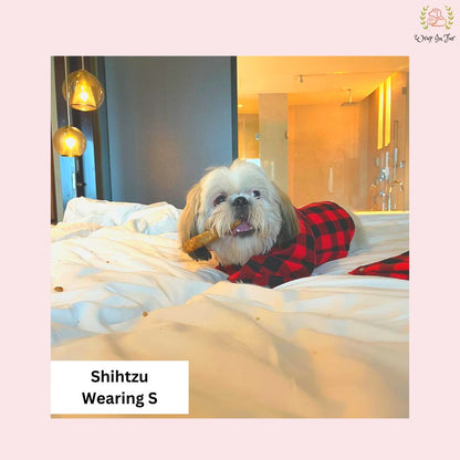 Red & Black Checkered Dog Hoodie – Warm, Stylish & Cozy