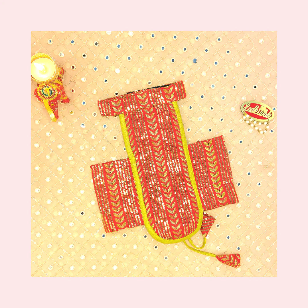 Red Bridal Dog Lehenga Choli – Premium Dog Wedding Dress 