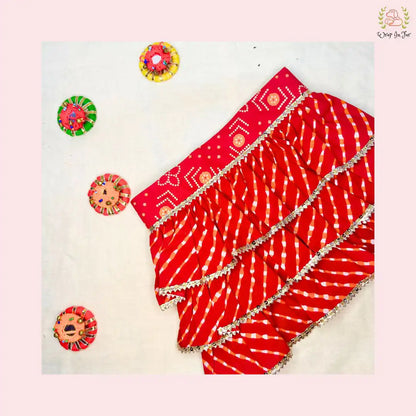 Red Cotton Dog Lehenga Choli – Premium Dog Wedding Dress