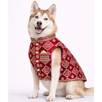 Red Embroidered Dog Sherwani