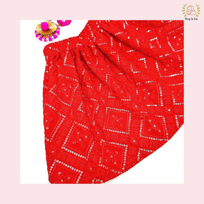 Red Golden Dog Lehenga – Bridal Dog Wedding Dress Outfit