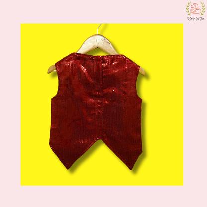 Red Sparkle Dog Tuxedo Dress – Stylish Dog Wedding Clothes