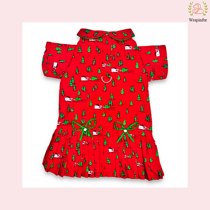 Red Christmas Winter Frock