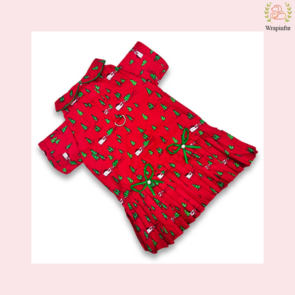 Red Christmas Winter Frock