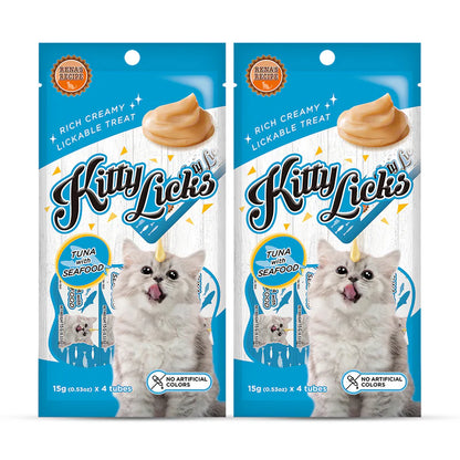 Rena's Recipe Kitty Licks Tuna & Seafood Lickable Cat Treat