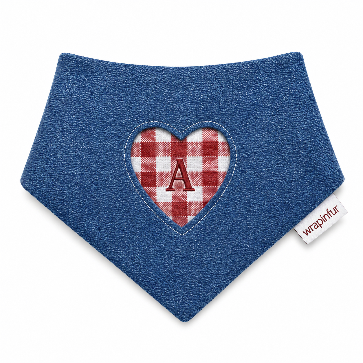 Reversible Personalised Denim Dog Bandana