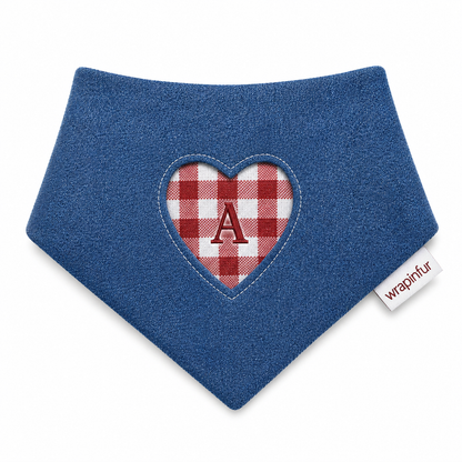 Reversible Personalised Denim Dog Bandana