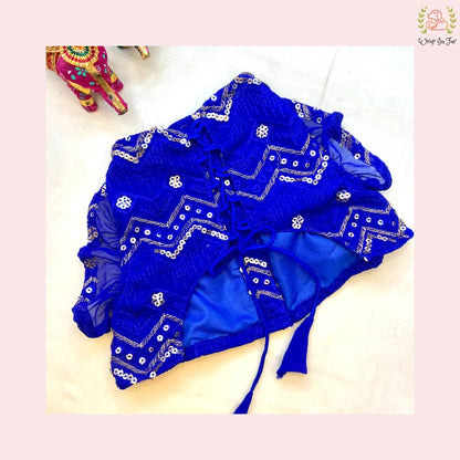 Royal Blue Dog Wedding Dress – Ethnic Lehenga Choli for Dogs