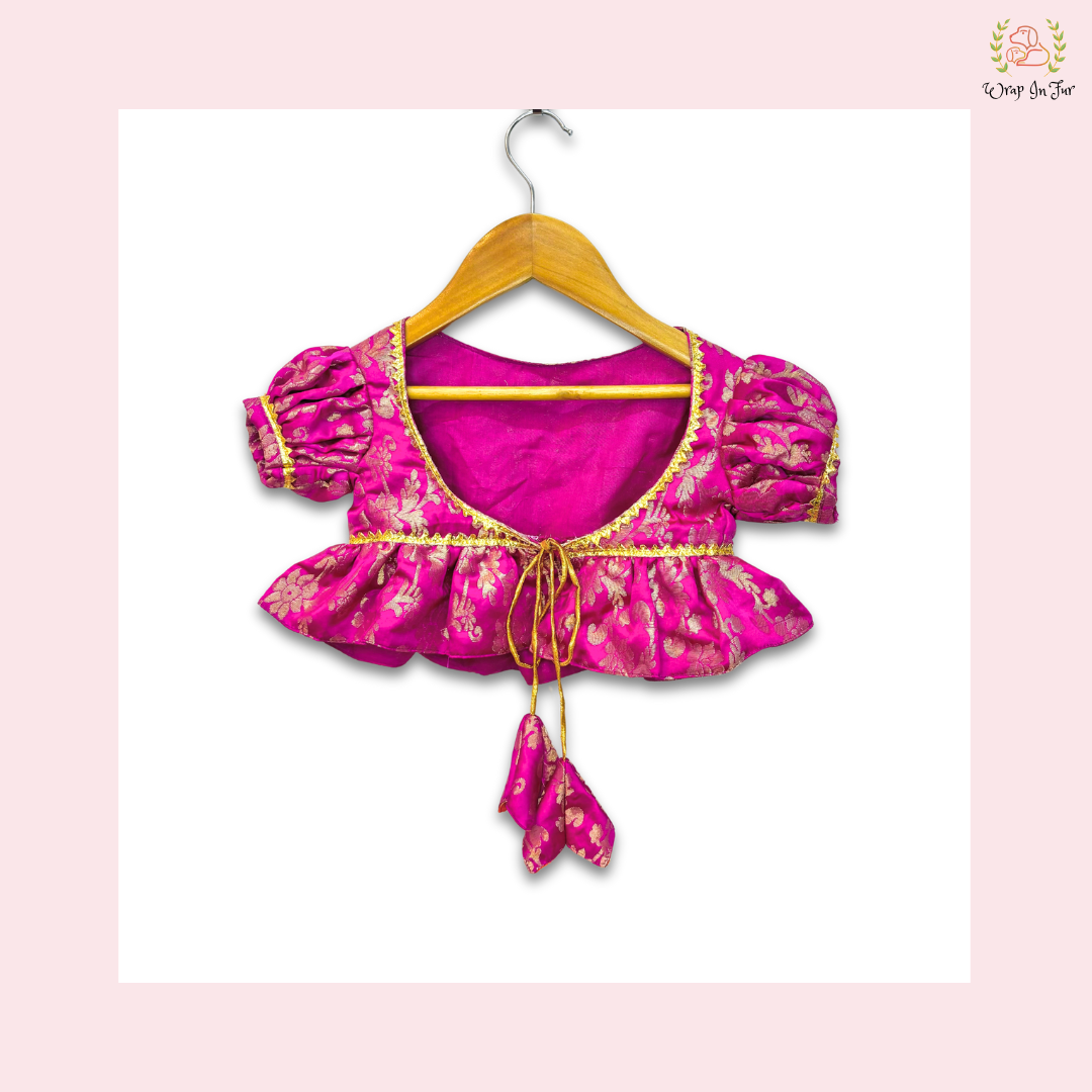 Royal Koti Dog Wedding Dress – Designer Bridal Outfit for Pets