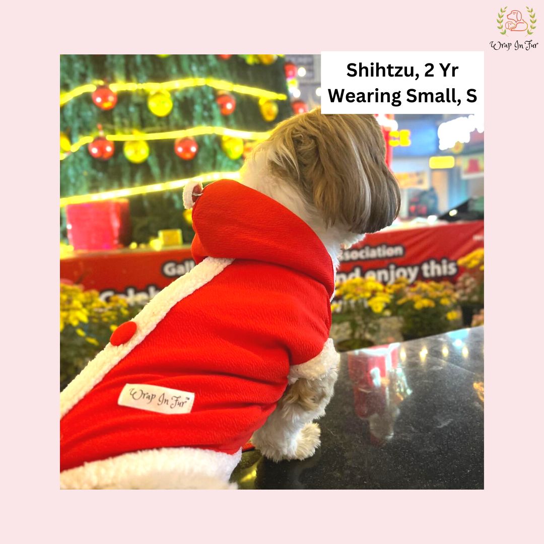 Santa Claus Dog Hoodie – Cozy Christmas Winter Wear for Pets