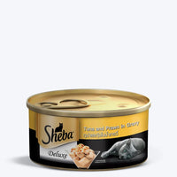 Sheba Deluxe Tuna & Prawns in Gravy Wet Cat Food for Adult Cats | 85g