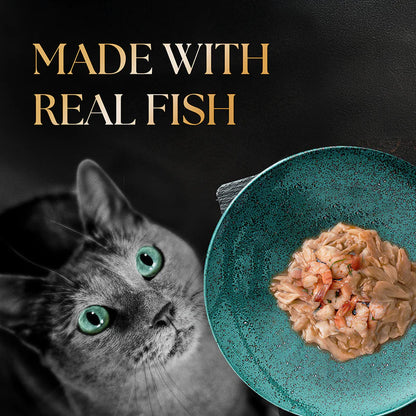 Sheba Deluxe Tuna & Prawns in Gravy Wet Cat Food for Adult Cats | 85g