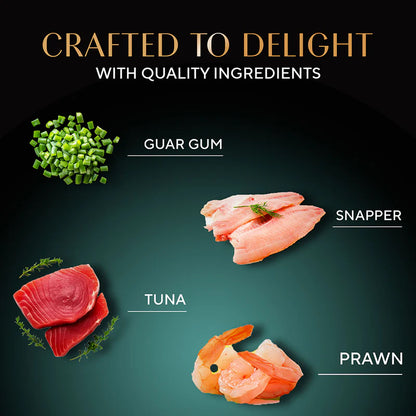Sheba Deluxe Tuna & Prawns in Gravy Wet Cat Food for Adult Cats | 85g