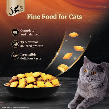 Sheba Chicken Flavour Dry Cat Food for Kittens & Adult Cats