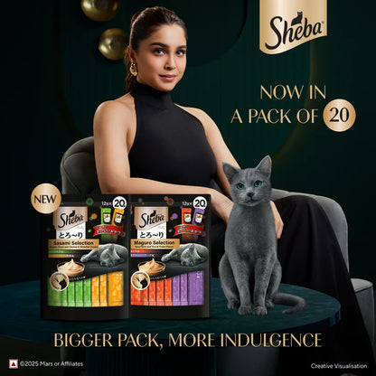 Sheba Melty Sasami Selection Creamy Cat Treats | Chicken & Chicken with Whitefish | 20 x 12g (240g)