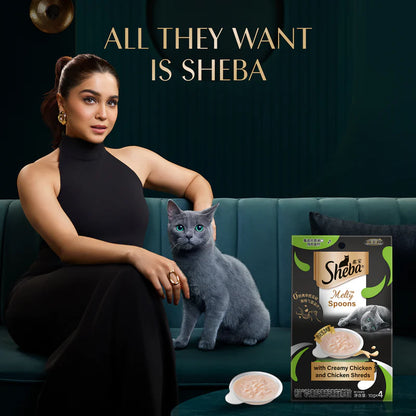 Sheba Melty Spoons Creamy Chicken 