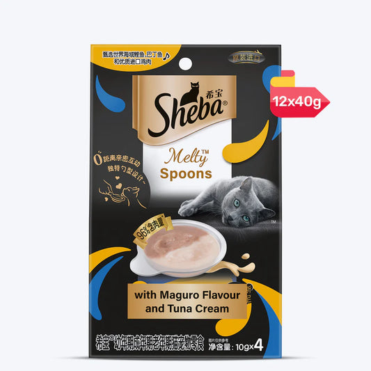 Sheba Melty Spoons Maguro & Tuna Cream Lickable Cat Treat