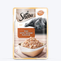 Sheba Fish with Sasami Flavour Wet Cat Food for Adult Cats (1+ Years) | Premium 35g Pouch