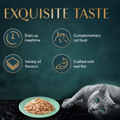 Sheba Fish with Sasami Flavour Wet Cat Food for Adult Cats (1+ Years) | Premium 35g Pouch