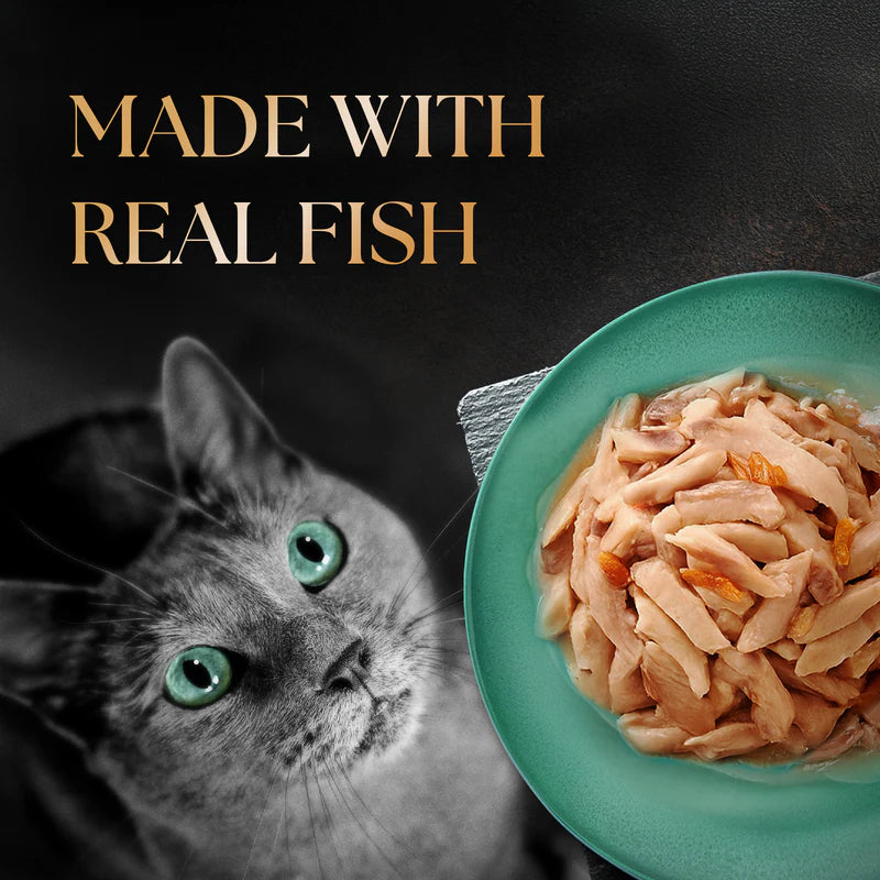Sheba Skipjack & Salmon Flavour Wet Cat Food for Adult Cats | 35g Pouch