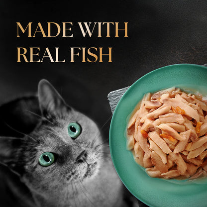 Sheba Skipjack & Salmon Flavour Wet Cat Food for Adult Cats | 35g Pouch