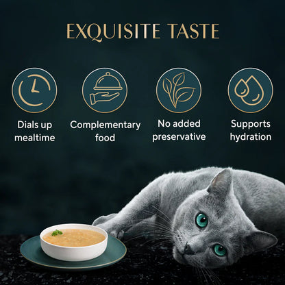 Sheba Soup with Chicken Wet Cat Food | 40g x 4 Pouches