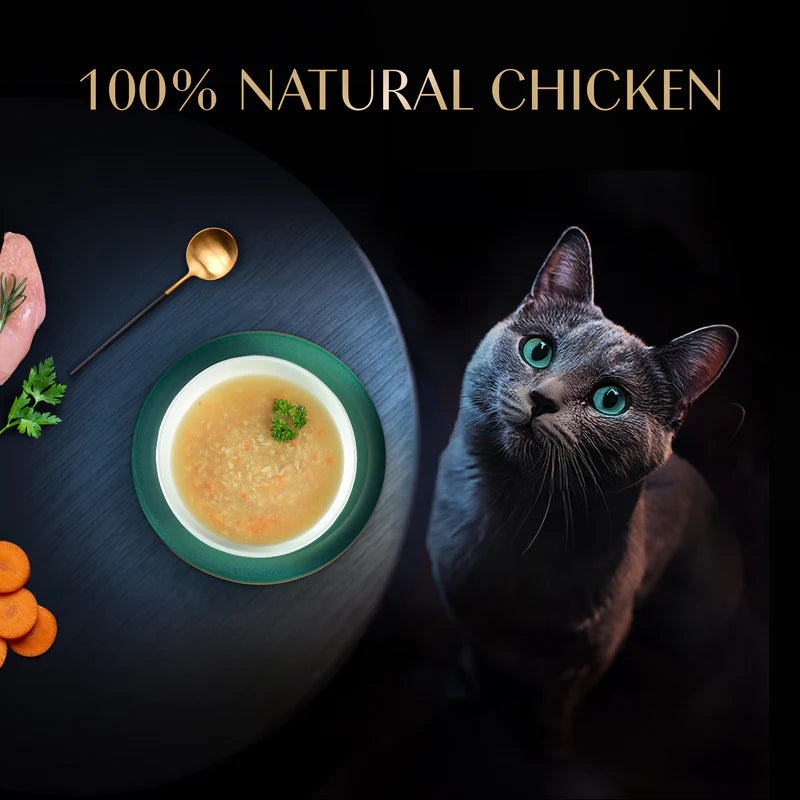 Sheba Soup with Chicken Wet Cat Food | 40g x 4 Pouches