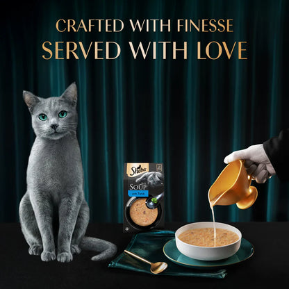 Sheba Soup with Tuna Wet Cat Food | 40g x 4 Pouches