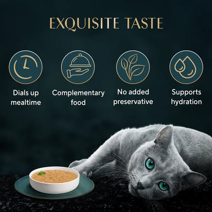 Sheba Soup with Tuna Wet Cat Food | 40g x 4 Pouches