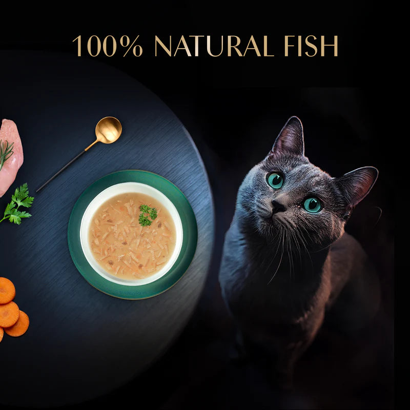 Sheba Soup with Tuna Wet Cat Food | 40g x 4 Pouches