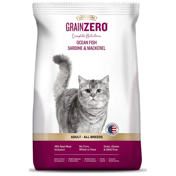 Signature Grain Zero Adult Dry Cat Food, Sardine and Mackerel
