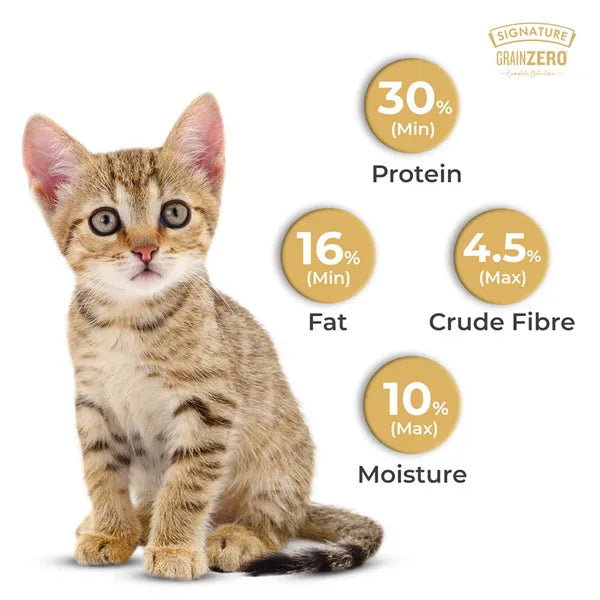 Signature Grain Zero Ocean Fish, Sardine and Mackerel Mother and Kitten Cat Dry Food