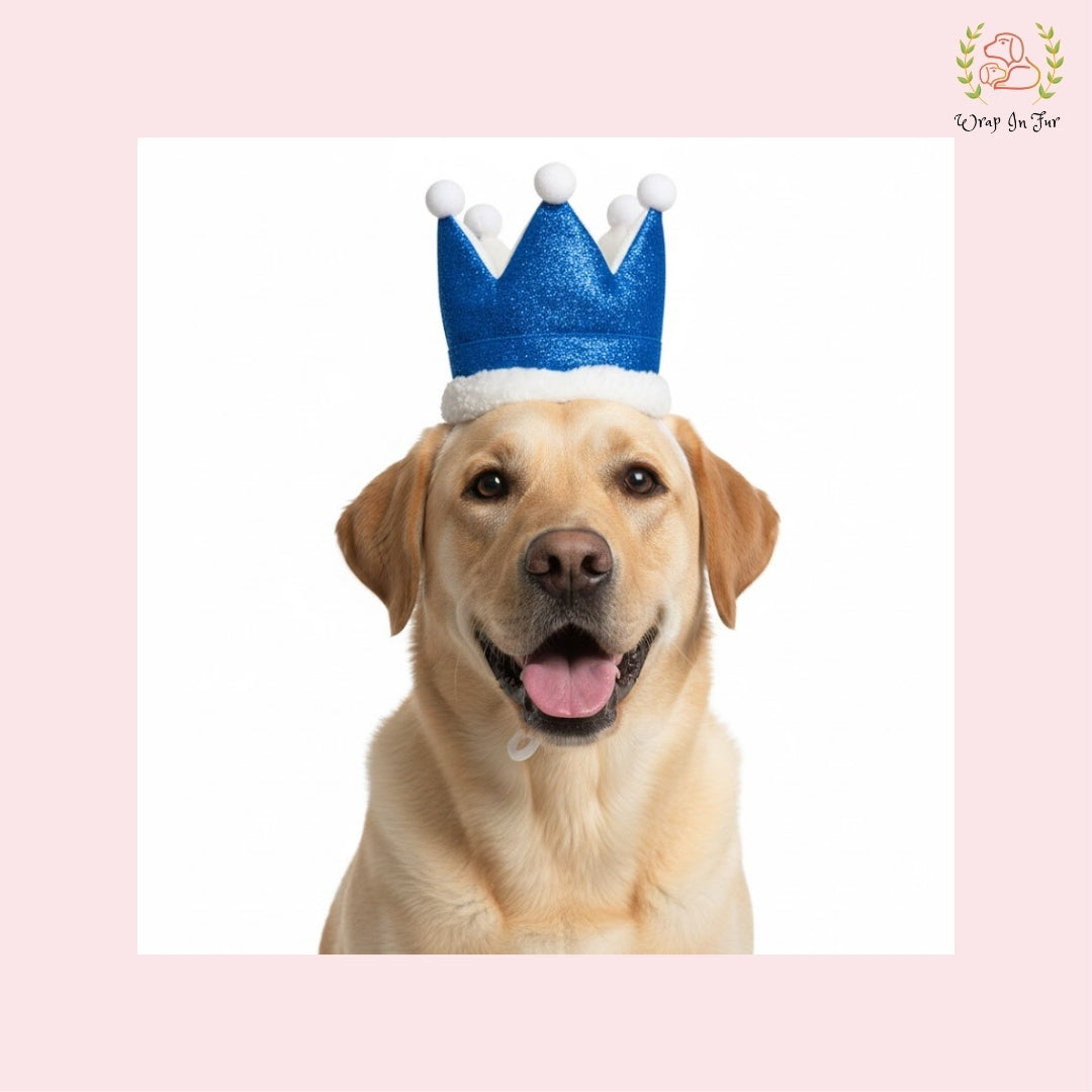 Blue Birthday Crown for Dogs – Party Hat & Celebration Accessory