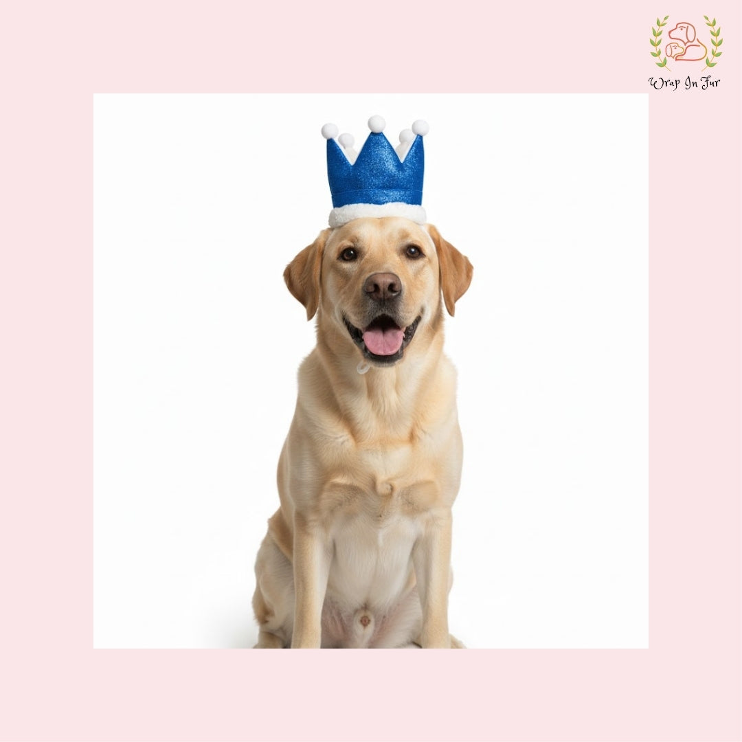 Blue Birthday Crown for Dogs – Party Hat & Celebration Accessory